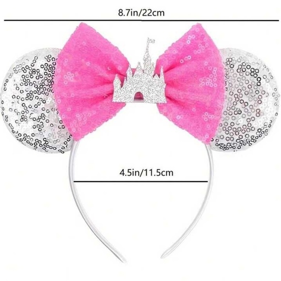 Silver Gold Minnie Mouse Ears Headband for Disneyland Walt Disney World WDW. - Picture 2 of 2